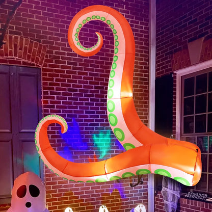 Halloween Inflatable 5.5 FT Inflatable Octopus Tentacles, Halloween Octopus Inflatable with LED Lights, Outdoor Halloween Decorations Giant Inflatable Octopus Tentacles for Holiday/Halloween