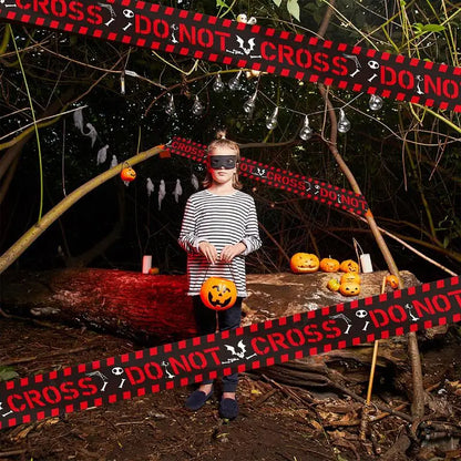 Halloween Caution Tape Decoration Safety Signs Halloween Tape Halloween Danger Tape Crime Scene Tape Warning Tape Halloween