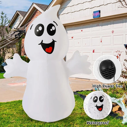 Halloween Inflatable 5 FT Ghosts Halloween Decorations, Cute Halloween Inflatable Ghost Halloween Ghost Decorations with LED Lights Built-In, Outdoor Halloween Decorations Clearance for Holiday