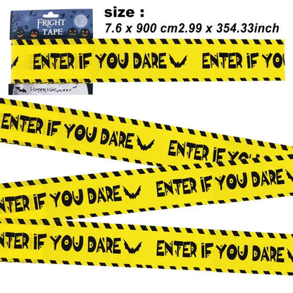 Caution Tape Halloween Decor Safety Signs Halloween Tape Halloween Danger Tape Crime Scene Tape Warning Tape Halloween