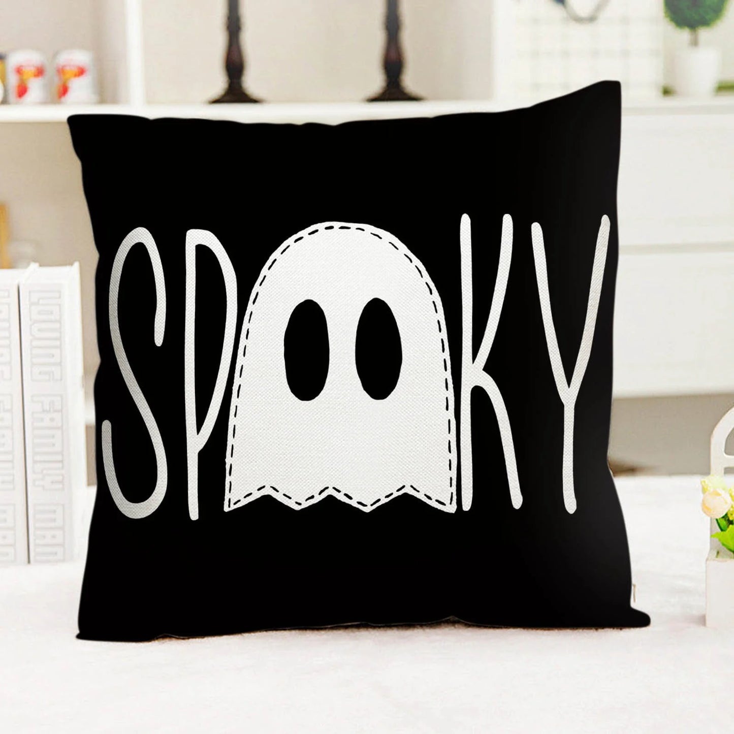 Halloween Decorations, Fall Decorations for Home Halloween Linen Print Throw Pillow Home Sofa Throw Pillow Cover Pattern Throw Pillow Cover Clearance